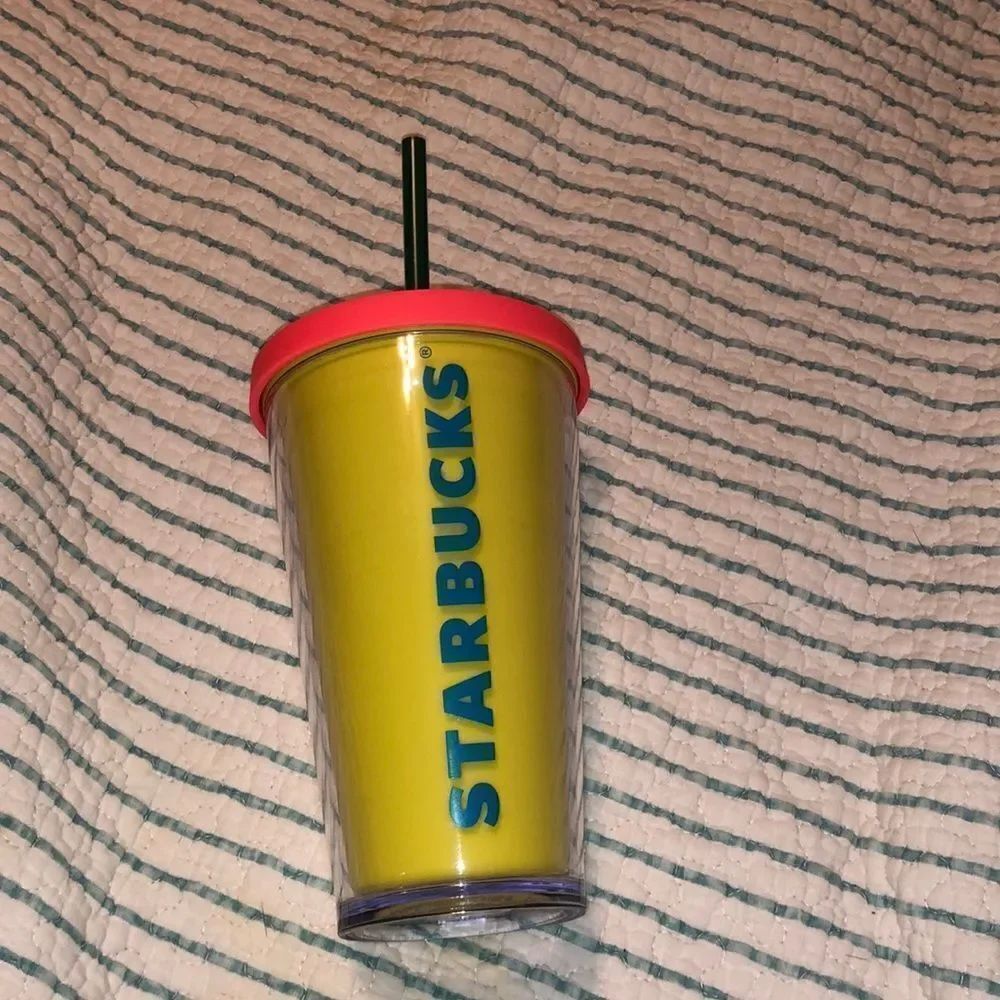 New Starbucks Cup Tumbler with Straw BRIGHT COLORS